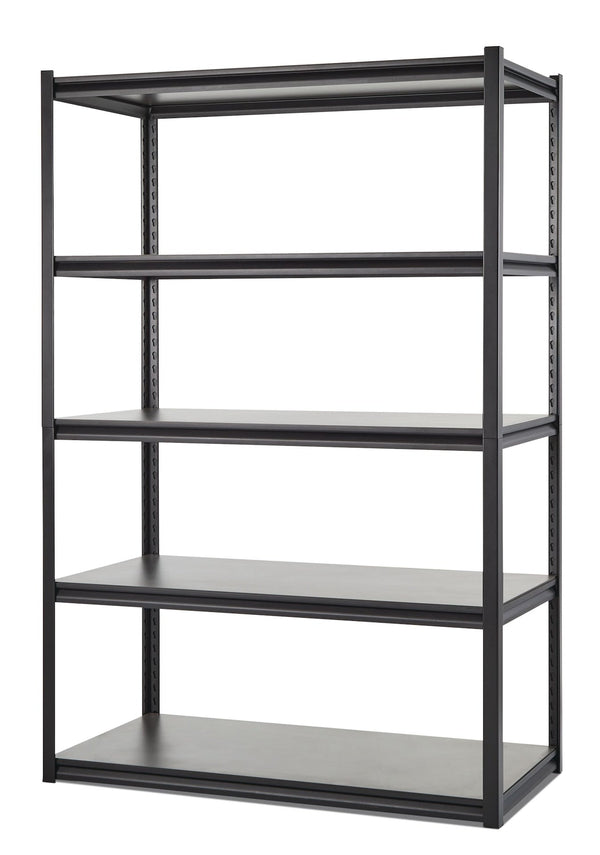 Mastercraft Adjustable 5-Shelf Steel Metal & Wood Storage Rack/Shelving Unit, 48 x 24 x 72-in N0