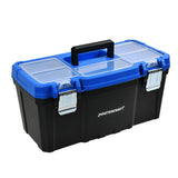 Mastercraft Portable Plastic Tool Box with Removable Tray & Tray Top, Blue, 19-in, Mastercraft Jumbo Hex Key Set/Allen Wrench Set, Metric, High...