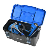 Mastercraft Portable Plastic Tool Box with Removable Tray & Tray Top, Blue, 19-in, Mastercraft Jumbo Hex Key Set/Allen Wrench Set, Metric, High...