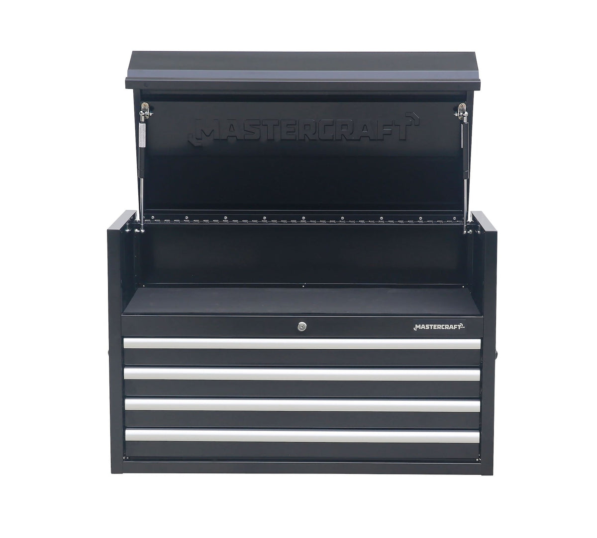 Mastercraft Powder-Coated Steel Tool Chest with Liners, Black, 36-in