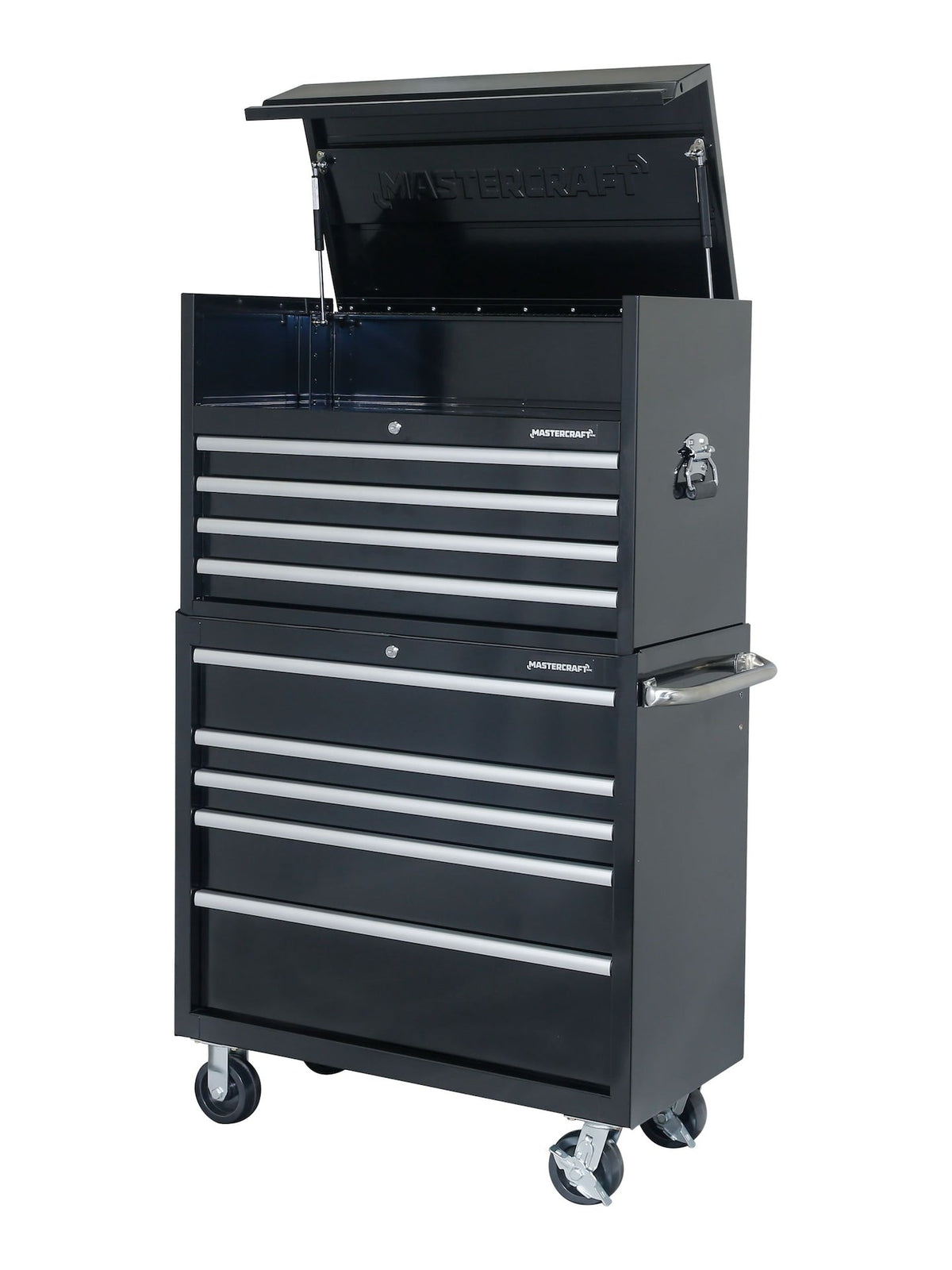 Mastercraft Powder-Coated Steel Tool Chest with Liners, Black, 36-in