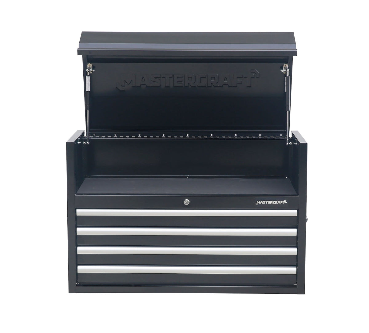 Mastercraft Powder-Coated Steel Tool Chest with Liners, Black, 36-in