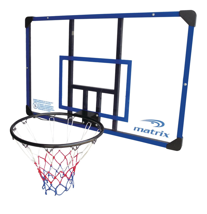 Matrix Deluxe Outdoor Basketball Backboard Hoop & Net with Wall Mount, 44-in R5