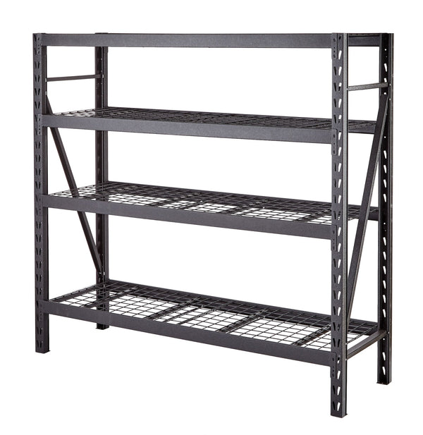 MAXIMUM Adjustable 4-Shelf Heavy Duty Steel Metal Storage Rack / Shelving Unit, 77 x 24 x 72-in H6