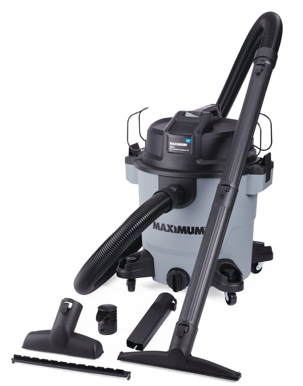 MAXIMUM VJH1211PF 6.0 Peak HP Portable Wet/Dry Shop Vacuum with Hose and Accessories, 45-L J2