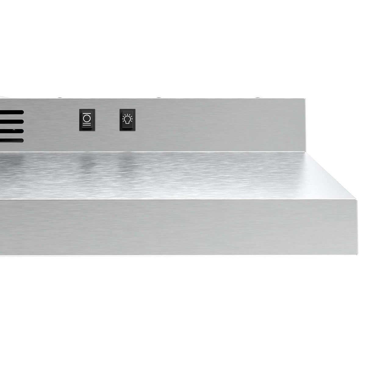 Midea Basic 200 CFM Under the Cabinet Kitchen Exhaust Fan Range Hood, Stainless Steel, 30-in