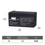 MK Battery 12-Volt 1.2 Ah SLA Battery, F1 Terminal