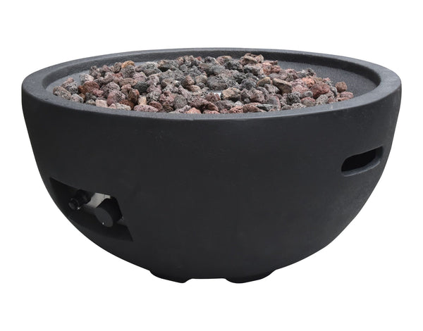 Modeno Jefferson Outdoor Gas-Fueled Fire Bowl with PVC Cover, 40,000 BTUs, 26 x 26 x 13-in A1