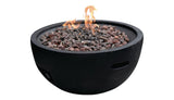 Modeno Jefferson Round Gas Fueled Outdoor Fire Bowl with PVC Cover, 40,000 BTUs, 13.7-in