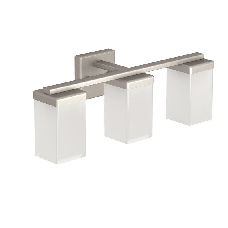 Moen 90-Degree Vanity Lighting Fixture, Brushed Nickel, 3-L J3