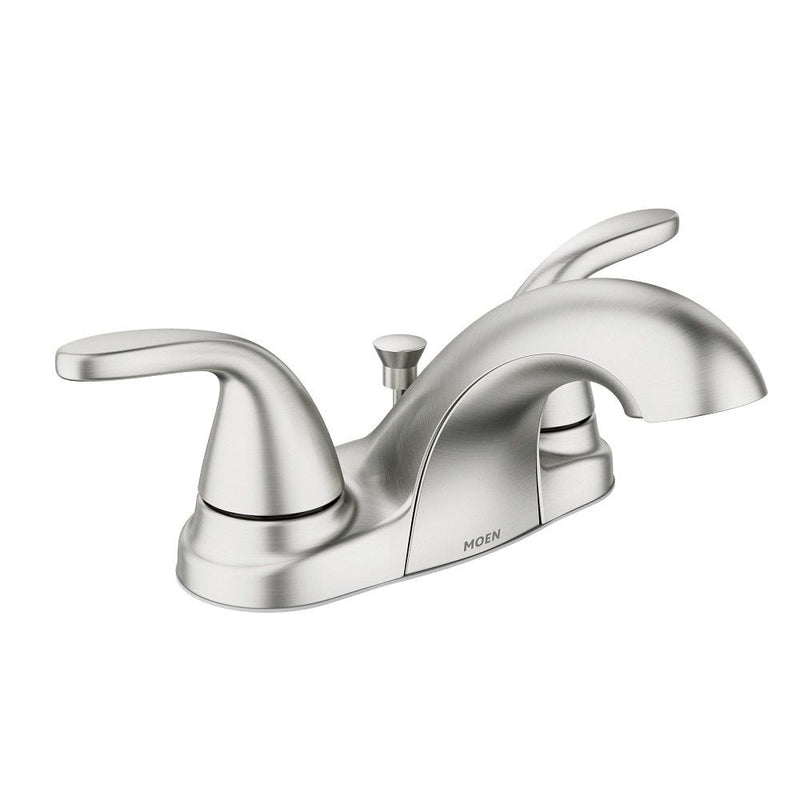 Moen Adler Double Handle Bathroom Faucet, Spot Resist Brushed Nickel F1