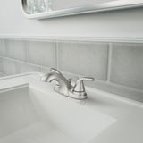 Moen Adler Double Handle Bathroom Faucet, Spot Resist Brushed Nickel