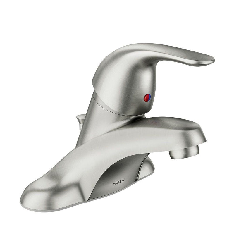 Moen Adler Single Handle Bathroom Faucet, Spot Resist Brushed Nickel E2