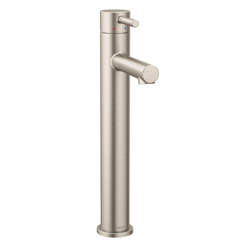Moen Align Single Handle High Arc Single Hole Bathroom Sink Faucet, WaterSense Certified, Brushed Nickel Q4