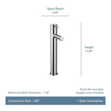 Moen Align Single Handle High Arc Single Hole Bathroom Sink Faucet, WaterSense Certified, Brushed Nickel