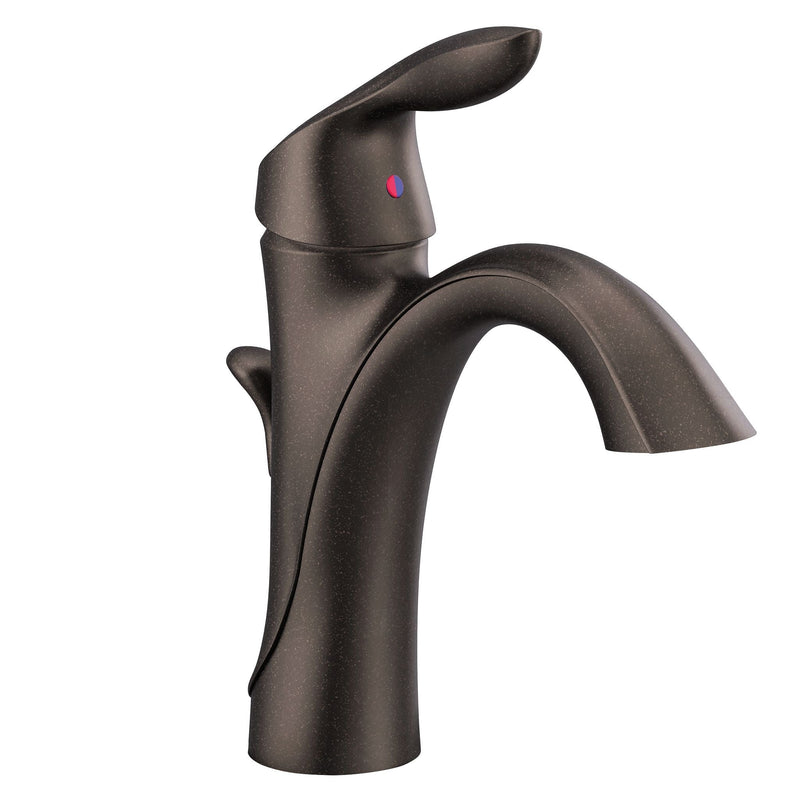 Moen Align Single Handle Single Hole Bathroom Sink Faucet, Rubbed Bronze S7