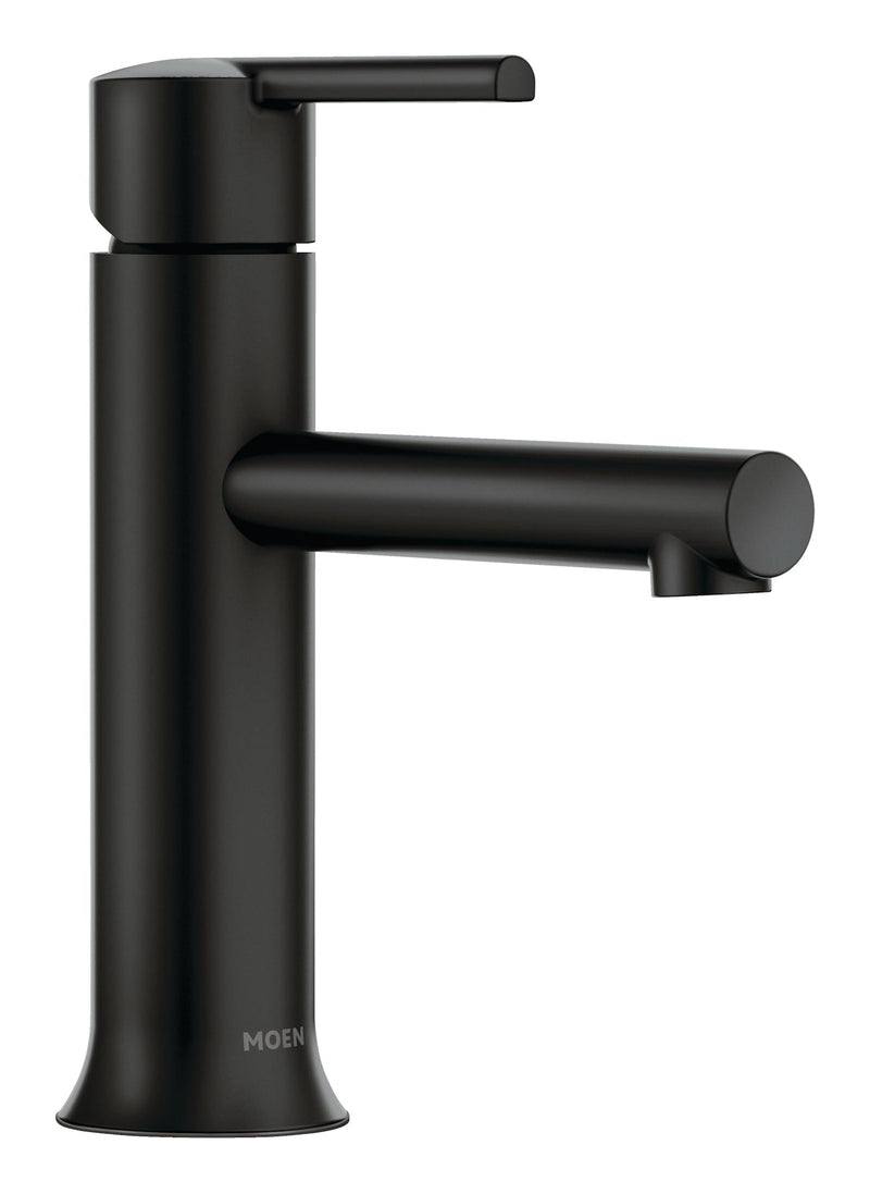 Moen Arlys Single Handle Bathroom Faucet, Matte Black Y7
