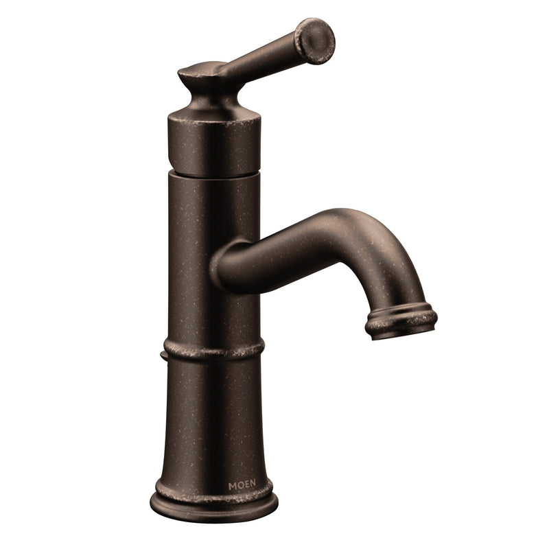 Moen Belfield Single Handle High Arc Single Hole Bathroom Sink Faucet, WaterSense Certified, Oil Rubbed Bronze M5