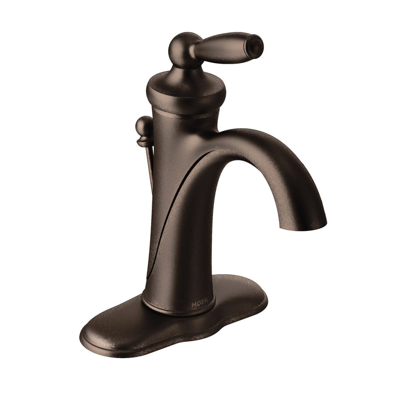 Moen Brantford Single Handle High Arc Single Hole Bathroom Sink Faucet, WaterSense Certified, Oil Rubbed Bronze M3