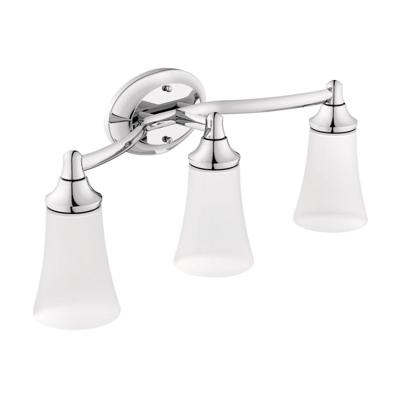 Moen EVA 3-Light Vanity Lighting Fixture, Chrome Q9