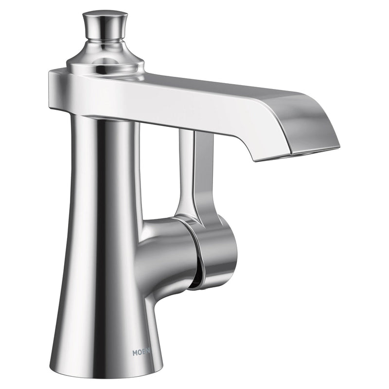 Moen Flara Single Handle Single Hole Bathroom Sink Faucet, Chrome R1