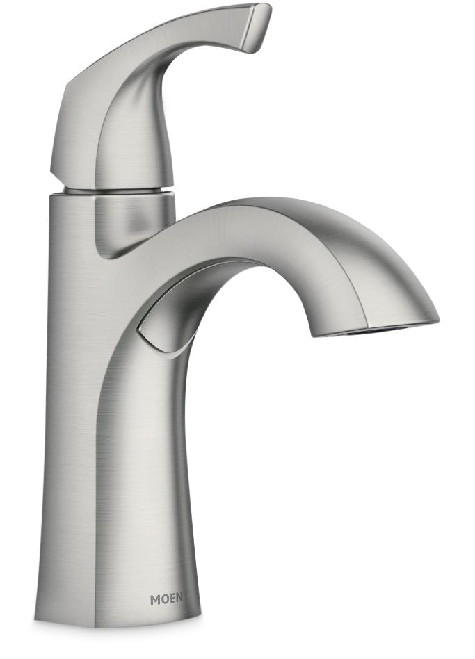 Moen Lindor Single Handle Bathroom Faucet, Spot Resist Brushed Nickel Z5
