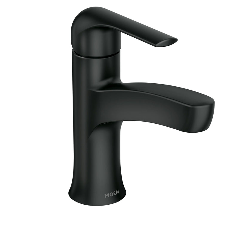 Moen Tilson Single-Handle Matte Black Bathroom Lavatory/Bathroom Sink Faucet J4