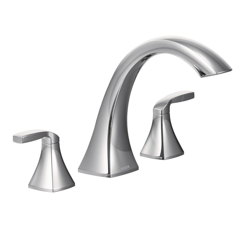 Moen Voss 2-Handle Deck Mount Roman Tub Faucet Trim Kit, Valve Required, Chrome H8
