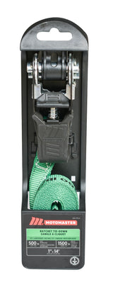 MotoMaster 1,500-lb Endless Padded Ratchet Tie Down Strap, Weatherproof, 1-in x 14-ft
