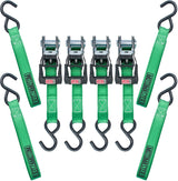 MotoMaster 1,500-lb Ratchet Tie-Down Straps, with Padded Handle, 1-in x 14-ft, (2.5 cm x 4.3 m), 4-pk