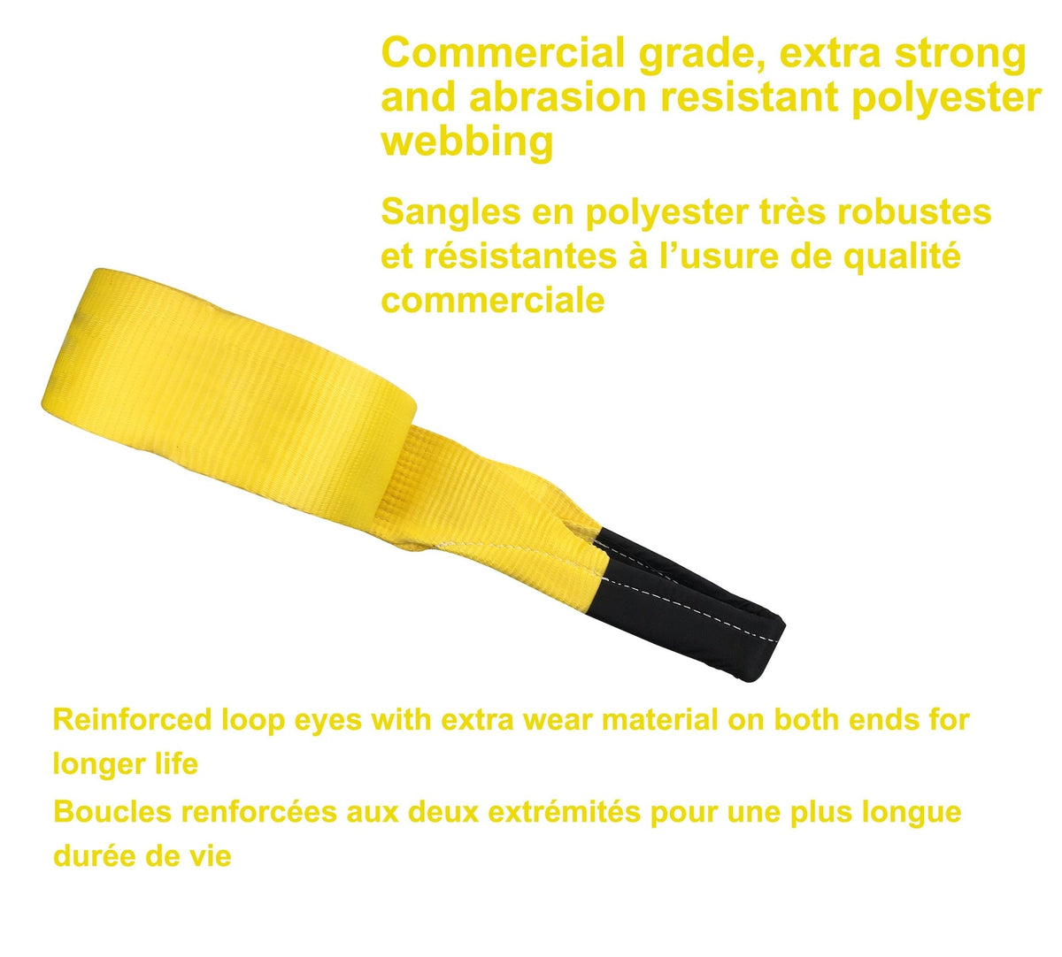 MotoMaster 15,000-lb Recovery Strap with Loop Ends, Commercial Grade, 2-in x 30-ft