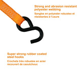 MotoMaster 3,000-lb Padded Handle Ratchet Tie Down Straps, 1.25-in x 10-ft, 2-pk