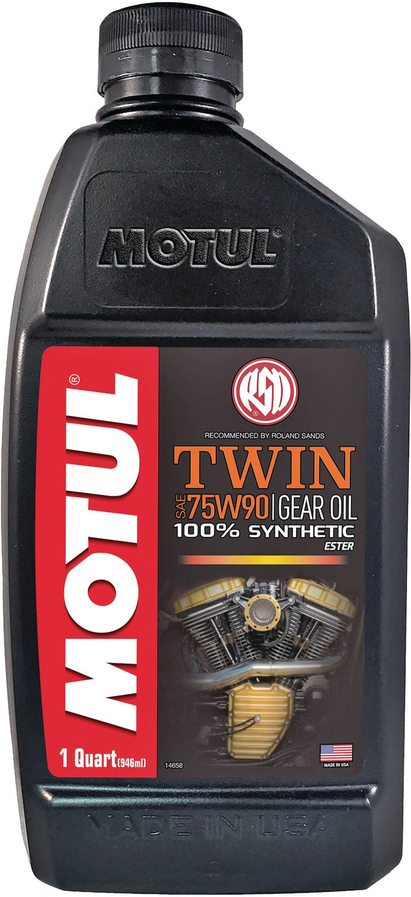 Motul Twin Synthetic Gear Motorcycle Oil 75W90, 946-mL D9