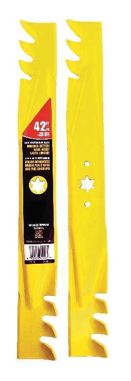 MTD Xtreme 3-in-1, 2-Blade Replacement Set for 42-in Lawn Tractor Cutting Decks, Yellow V4