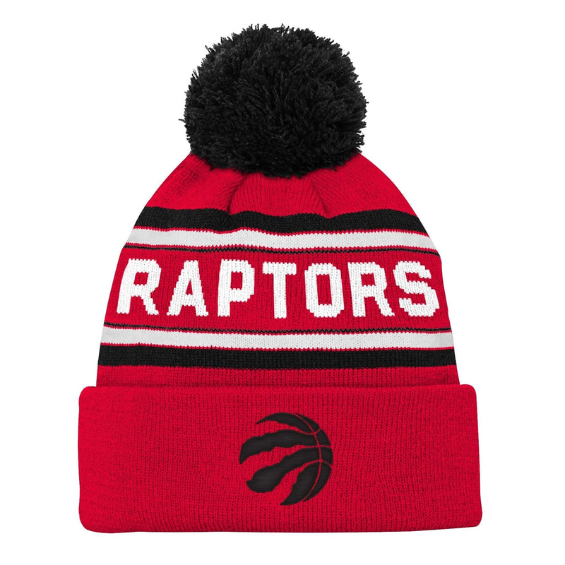 NBA Raptors Jacquard Cuffed Knit With Pom, Acrylic Knit, Regular Size K5