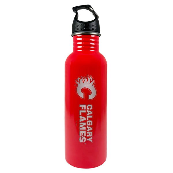 NHL Calgary Flames Stainless Steel Water Bottle, 25-oz O2