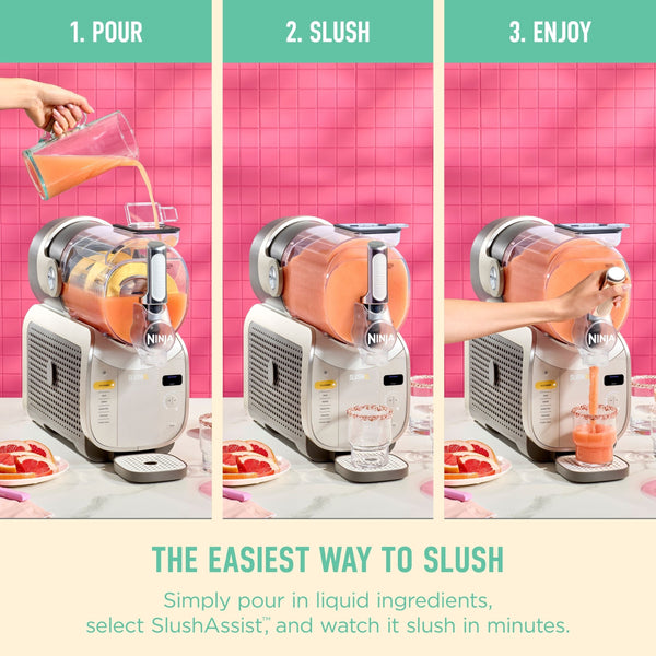 Ninja Slushi XL Slushie Machine with SlushAssist Technology, Crema, FS601CBR B3