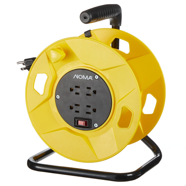 NOMA 100-ft Extension Cord Storage Reel with 4 Grounded Outlets and Circuit Breaker X2