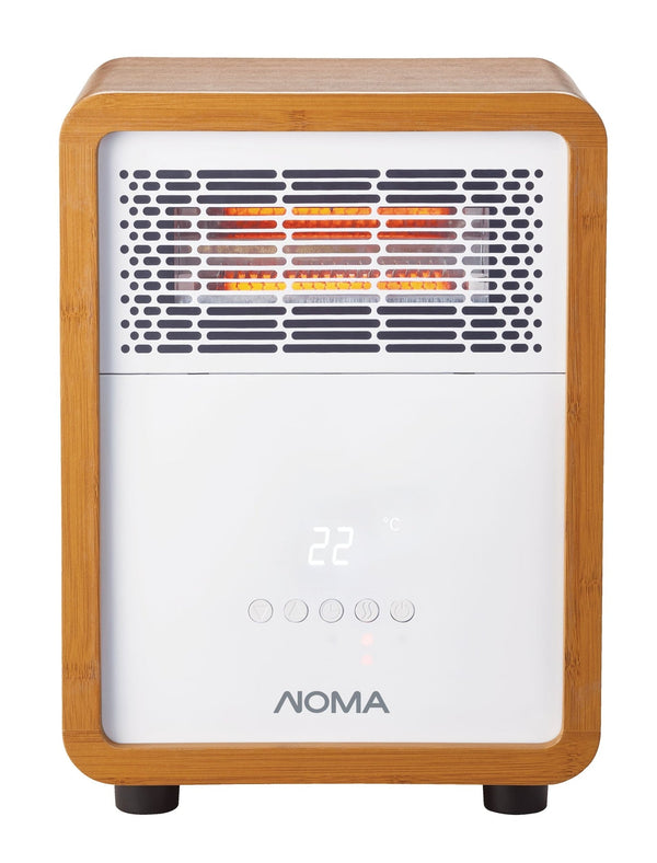 NOMA 3-Setting Cabinet Heater with Child Lock, Quartz and Radiant Heating, Wood Grain Finish B1
