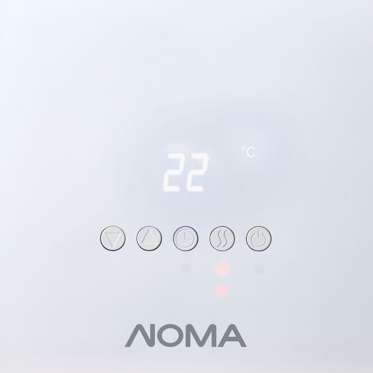 NOMA 3-Setting Cabinet Heater with Child Lock, Quartz and Radiant Heating, Wood Grain Finish