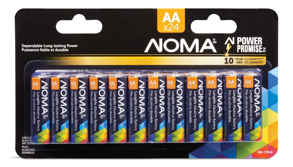 NOMA AA Alkaline Batteries, Long Lasting, All Purpose, 24-pk G2