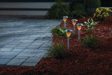 NOMA Outdoor Pure White LED Solar Stainless Steel Garden & Pathway Stake Lights, 10-Pk