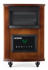 NOMA Wood Cabinet Infared Space Heater withRemote Control & Thermostat, 1500W