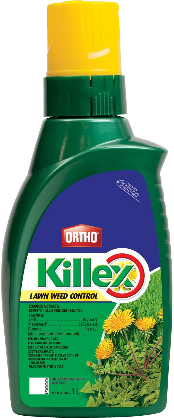 Ortho Killex Liquid Lawn Weed Killer Concentrate, Herbicide, 1-L Q4