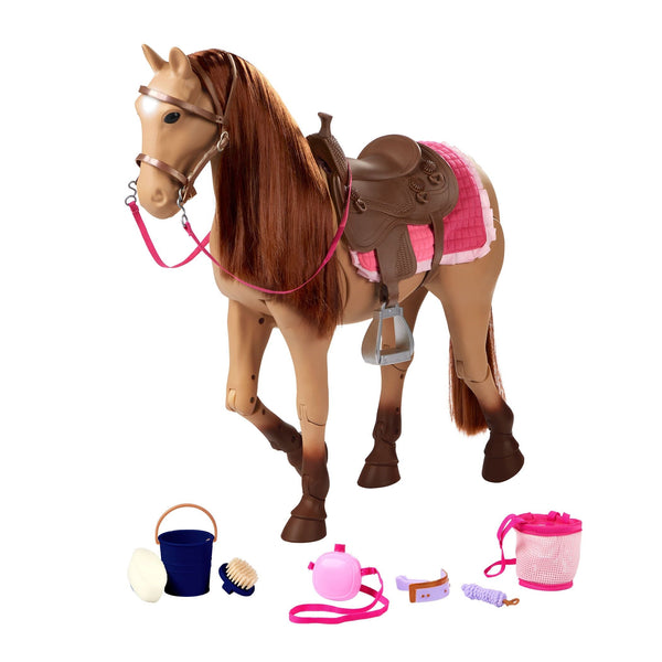 Our Generation Toy Horse Playset with Accessories for Ages 3+, Various Styles O0
