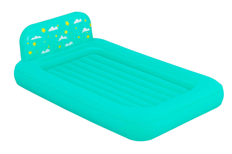 Outbound Kids' Single-High Airbed/Air Mattress with Headboard, Blue T8