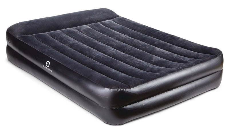 Outbound Queen Double-High Inflatable Air Mattress/Airbed with Built-In 120V Pump & Pillow G6