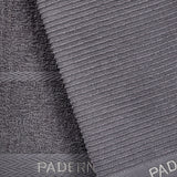 PADERNO All-Purpose Ribbed Cotton Terry Kitchen Towels, Charcoal, 2-pk