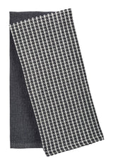 PADERNO All-Purpose Two-Tone Cotton Kitchen Towels, Black, 2-pk