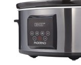PADERNO Digital Programmable Slow Cooker, Black Stainless Steel, 6qt